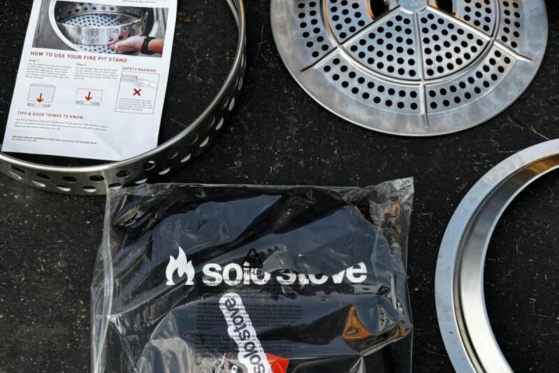 Image of a newly opened Solo Stove Bonfire for a blog post covering smokeless fire pit advantages.