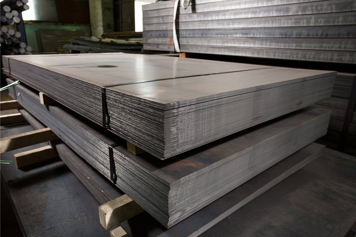 solo-stove-discoloration-main Image of a pallet of stainless steel ready for production.
